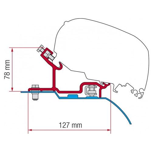 Fiamma Adapteri F80 Ducato/Jumper/Boxer H3 2006-