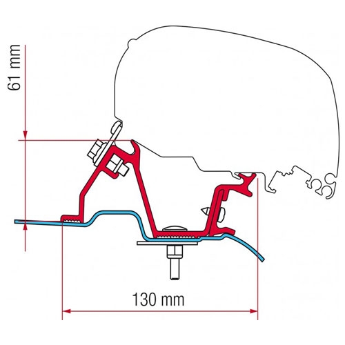 Fiamma Adapteri F65/F80 Crafter/Sprinter H2 -2020