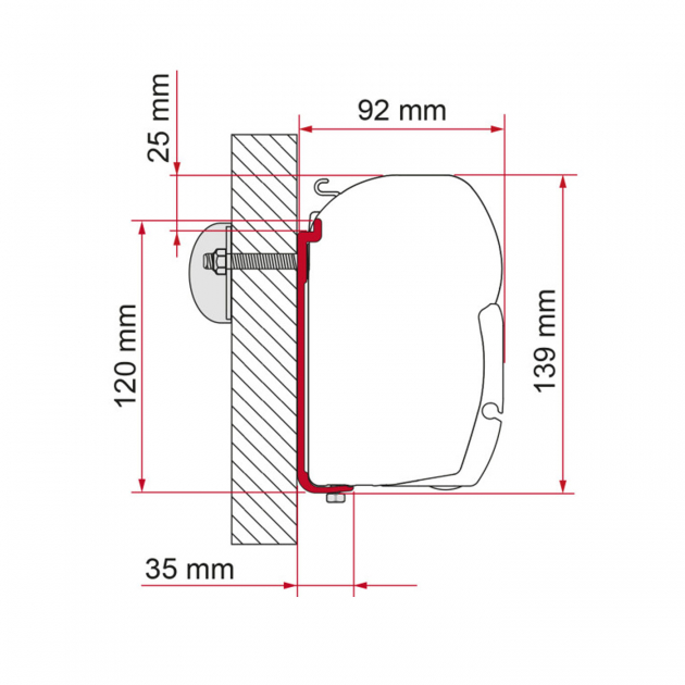 Fiamma Adapteri Vakio AS 400 F45 450-500cm