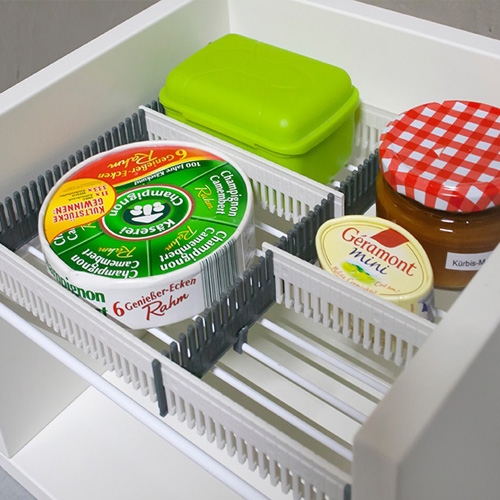 Purvario Jääkaappijakajat 8-Osainen Harmaa/Valkoinen