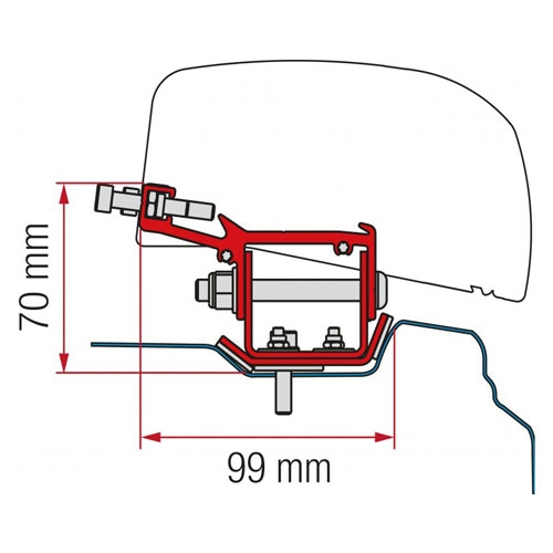 Fiamma Adapteri F40 Renault Traffic L2 2014-