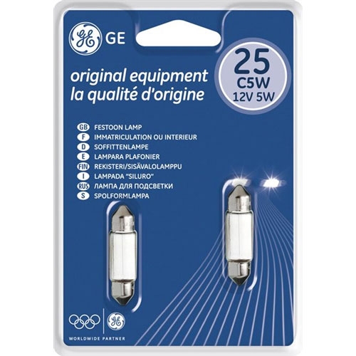 Glödlampa 12V 5W SV 8,5 2-pack