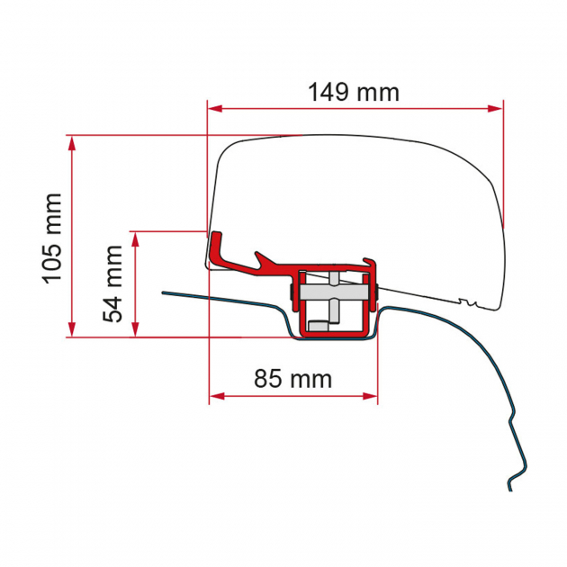 Fiamma F40 Adapteri VW T5/T6 Transporter