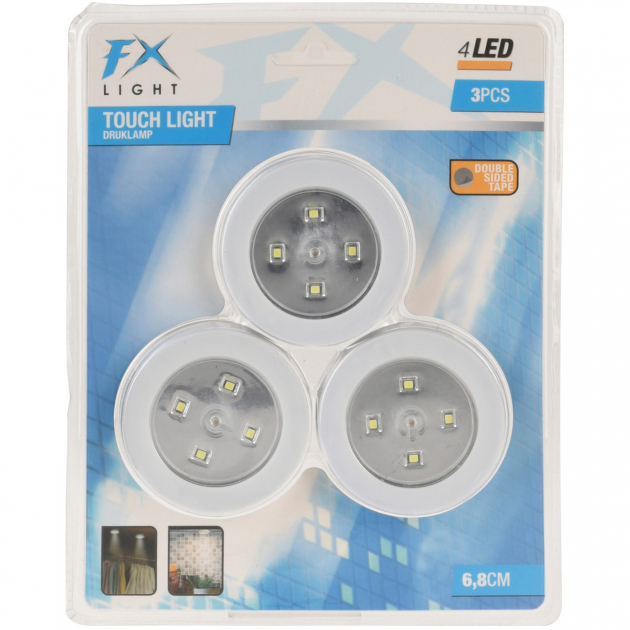 LED-lamppu Push 3 kpl