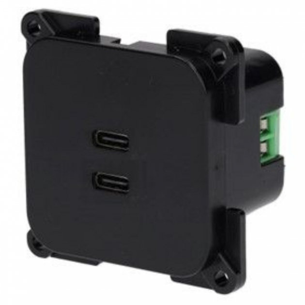 Seinäpistorasia Kaksois USB-C C-line