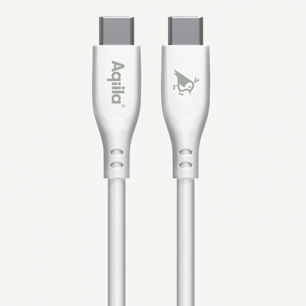 Aqiila Cablebird Latauskaapeli USB C-C 60W Valkoinen