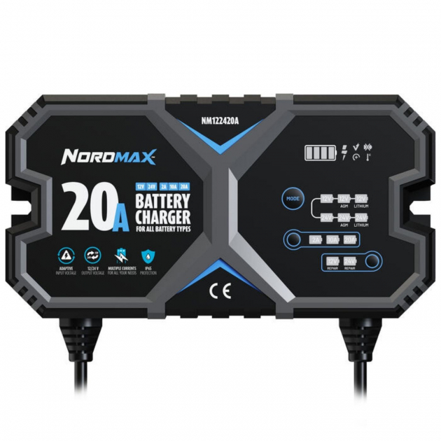 Nordmax Smart Akkulaturi 12/24V