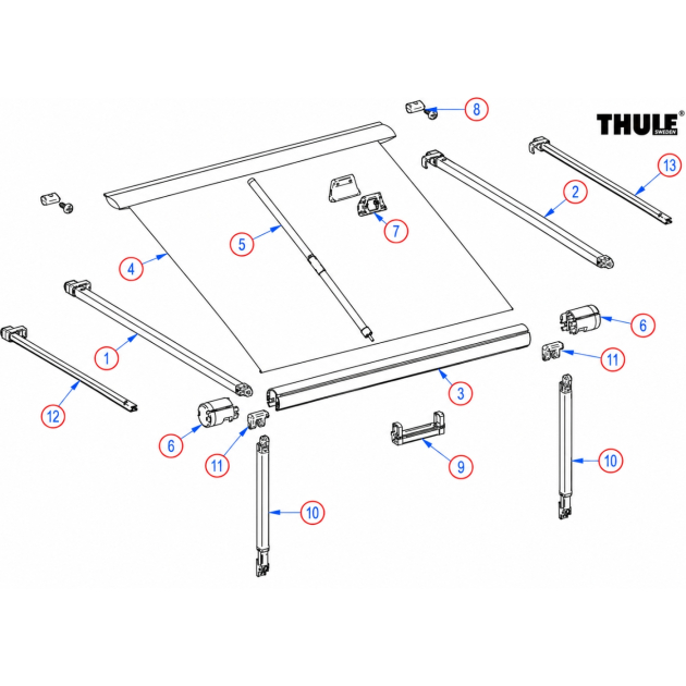 Thule Omnistor 1200 Varaosat