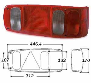 Nelikammio Takavalo Oikea ryhmässä Matkailuvaunu & Matkailuauto / Elektroniikka / Liikenne- & Ulkovalaistus / Takavalot @ Campmarket (65004)