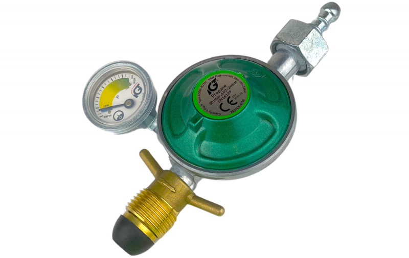 Paineenalennusventtiili POL- Ja 8 mm Letkulähdöllä Ja Manometrillä Ruotsi ryhmässä Matkailuvaunu & Matkailuauto / Kaasu & Tarvikkeet / Paineenalennusventtiilit @ Campmarket (67304)