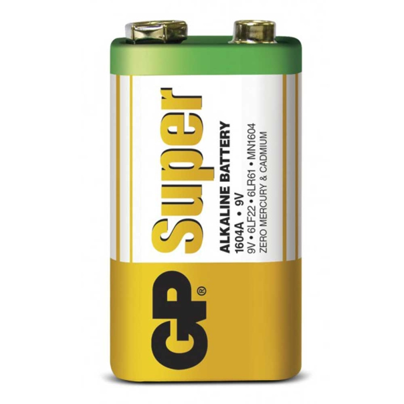 GP Batteri 9V 1-pack ryhmässä Matkailuvaunu & Matkailuauto / Elektroniikka / Akut & Muuntimet / Akut @ Campmarket (67696)