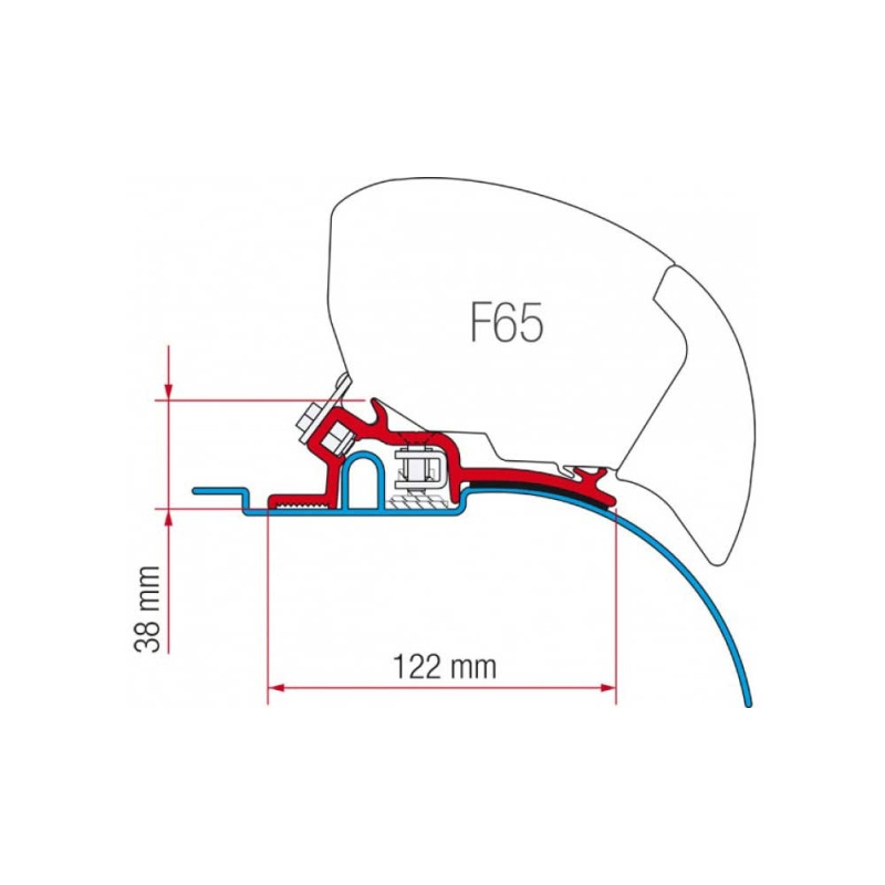 Adapterisarja F65 Ducato Jumper Boxer ryhmässä Etuteltat & Markiisit / Markiisit / Matkailuauto Markiisit / Fiamma / Adapterit @ Campmarket (68396)