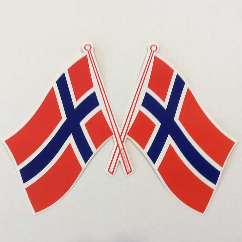 Flaggdekal Norge dubbel ryhmässä Löytötuotteet / Varaston Tyhjennys @ Campmarket (69017)