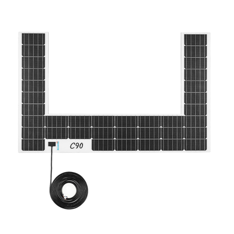 Solpanel VAN 90W C-Shaped 1310x820 mm ryhmässä Matkailuvaunu & Matkailuauto / Elektroniikka / Aurinkopaneelit @ Campmarket (70150)