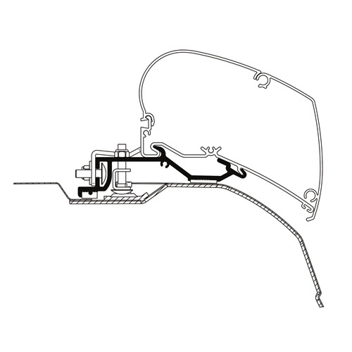 Thule Markiisiadapteri Ducato /Jumper/Boxer H2L3/L4 2007- ryhmässä Matkailuvaunu & Matkailuauto / Pakettiautot & Retkeilyautot / Markiisit / Markiisi Adapterit / Thule / Ducato/Jumper/Boxer @ Campmarket (70775)