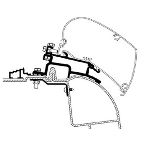 Thule Adapter Serie 6/9 Master/Movano 1998-2010 ryhmässä Matkailuvaunu & Matkailuauto / Pakettiautot & Retkeilyautot / Markiisit / Markiisi Adapterit / Thule / Master/Movano @ Campmarket (71199)