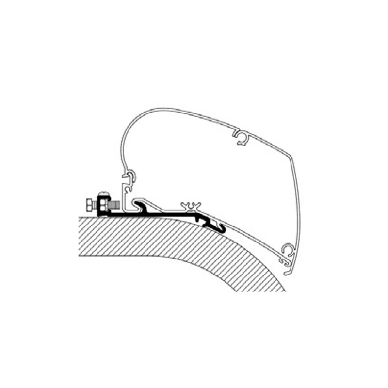 Thule Adapteri Flat Roof Sarja 6/9 3,0 m ryhmässä Etuteltat & Markiisit / Markiisit / Matkailuauto Markiisit / Thule/Omnistor / Adapterit @ Campmarket (72383)