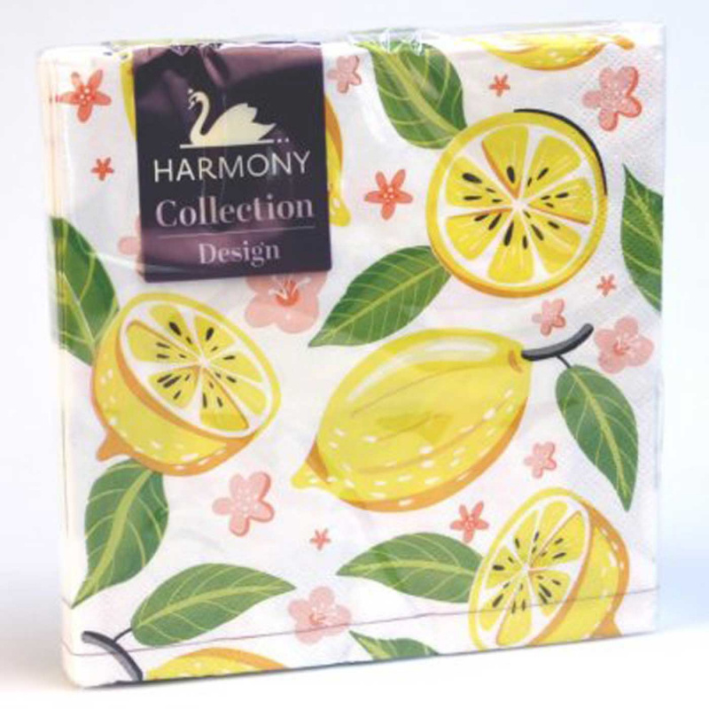 Lautasliina 20-p 33x33 cm Fresh Lemons ryhmässä Kotitalous & Keittiö / Tarjoilu / Kertakäyttö Tuotteet @ Campmarket (76126)