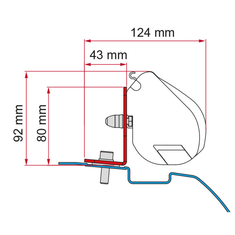  ryhmässä Matkailuvaunu & Matkailuauto / Pakettiautot & Retkeilyautot / Markiisit / Markiisi Adapterit / Fiamma / F35/F40-Muut Ajoneuvot @ Campmarket (76282)