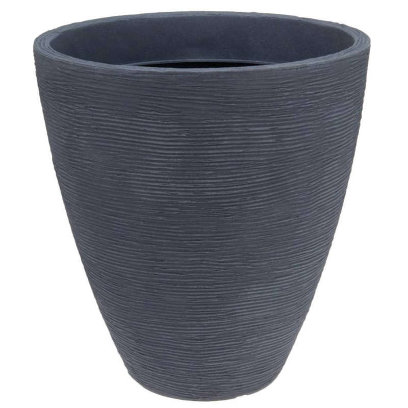 Ruukun uurrettu korkeus 31 cm halkaisija 39 cm pyöreä harmaa ryhmässä Koti & Sisustus / Koriste & Hyvinvointi @ Campmarket (77268)