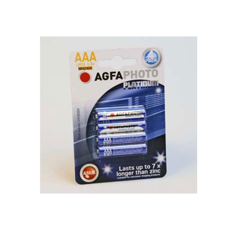 Paristo AAA 1,5v 4 kpl Agfa/Alkaline ryhmässä Matkailuvaunu & Matkailuauto / Elektroniikka / Akut & Muuntimet / Akut @ Campmarket (77369)