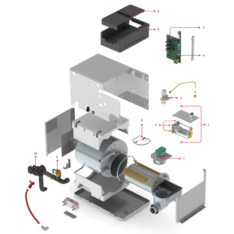 Varaosat Alde Compact 3030 Plus ryhmässä Matkailuvaunu & Matkailuauto / Lämmitys & Ilmastointi / Alde / Alde Lämmittimet / Varaosat Alde Compact 3030 @ Campmarket (77813)