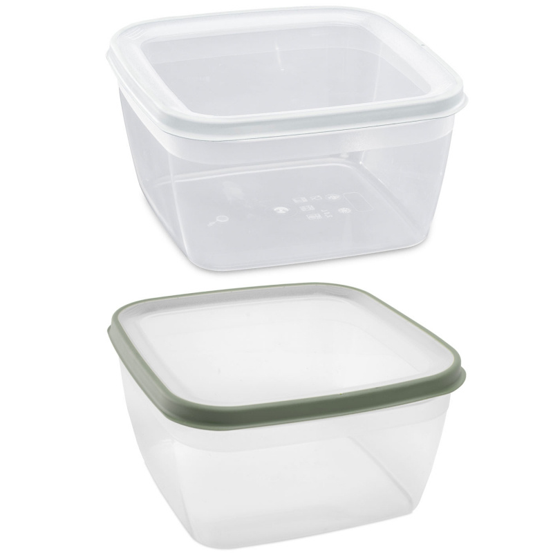 Säilytyspurkki 2,5L Neliö ryhmässä Kotitalous & Keittiö / Keittiötarvikkeet / Ruokasäilytys @ Campmarket (79072)