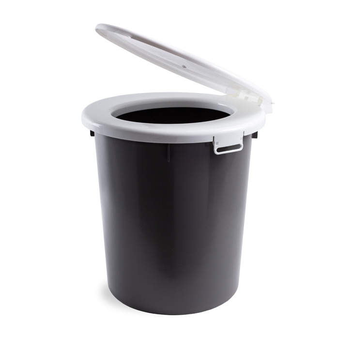 WC Ämpäri 35L Valkoinen/Harmaa ryhmässä Vesi & Sanitaatio / WC-istuimet / Retkeily WC / Kannettavat WC @ Campmarket (79074)