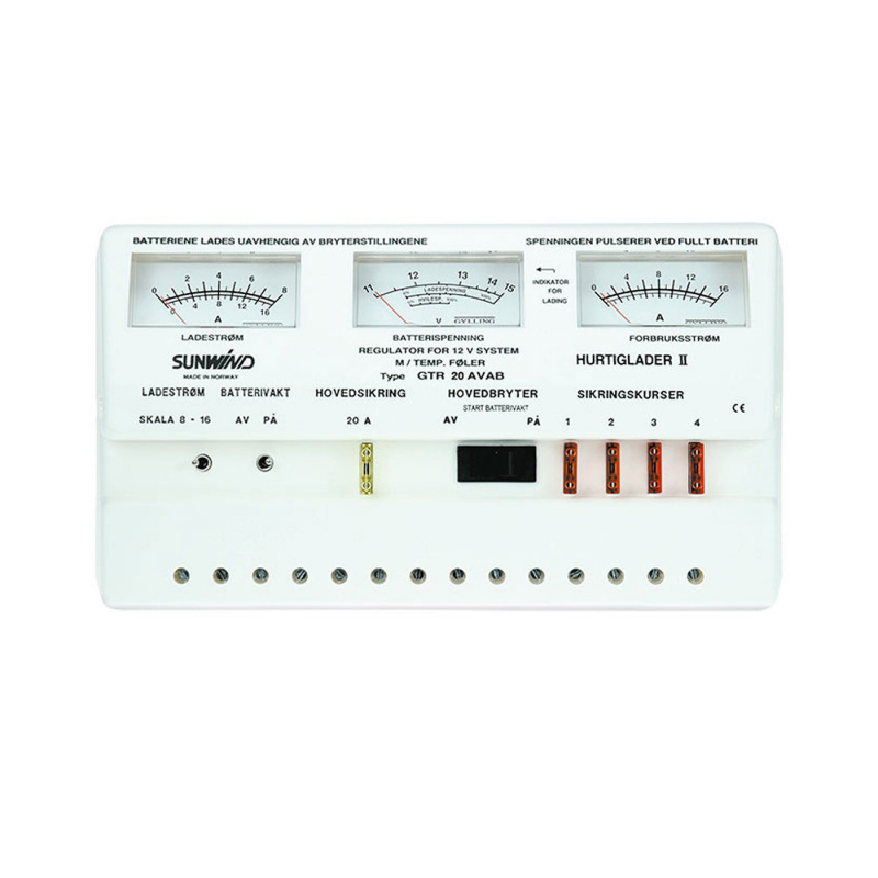 Sunwind Aurinkopaneelisäädin Sunwind 20AVAB ryhmässä Matkailuvaunu & Matkailuauto / Elektroniikka / Aurinkopaneelit / Aurinkopaneelisäätimet / PWM @ Campmarket (79392)
