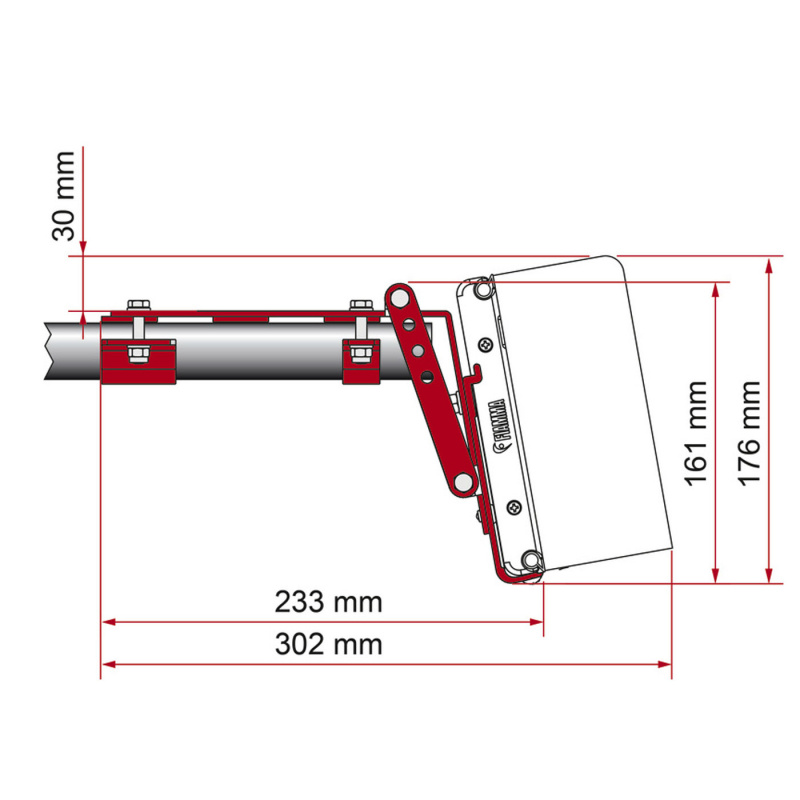 Fiamma Markiisitelineen Sovitin Kattotelineelle F45 ryhmässä Etuteltat & Markiisit / Markiisit / Matkailuauto Markiisit / Fiamma / Adapterit @ Campmarket (79472)