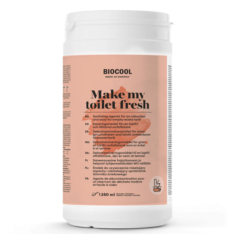 Biocool Make My Toilet Fresh Granulaatti ryhmässä Vesi & Sanitaatio / Kemikaalit / WC/Säiliön Puhdistus & Varusteet @ Campmarket (79502)