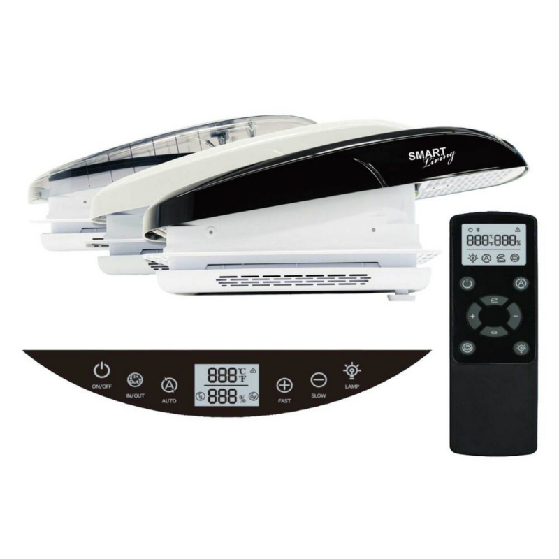 Smart Living Kattotuuletin 40x40 ryhmässä Matkailuvaunu & Matkailuauto / Koriosat / Kattoluukut / Kattoluukut 40*40cm @ Campmarket (79683)