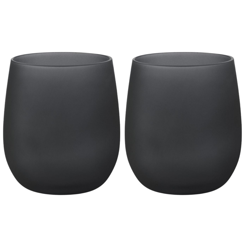 Juomalasi Black Satin 35 cl 2-p ryhmässä Kotitalous & Keittiö / Lasit & Mukit / Juomalasit @ Campmarket (80264)