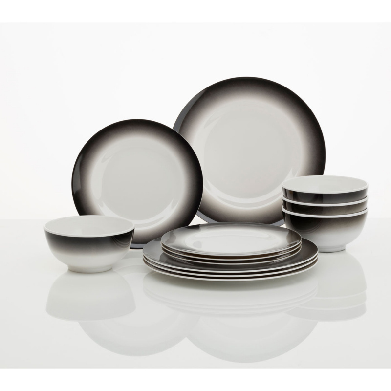 Melamiini Astiasto Royal Onyx 12kpl ryhmässä Kotitalous & Keittiö / Tarjoilu / Täydelliset Astiastot @ Campmarket (80460)