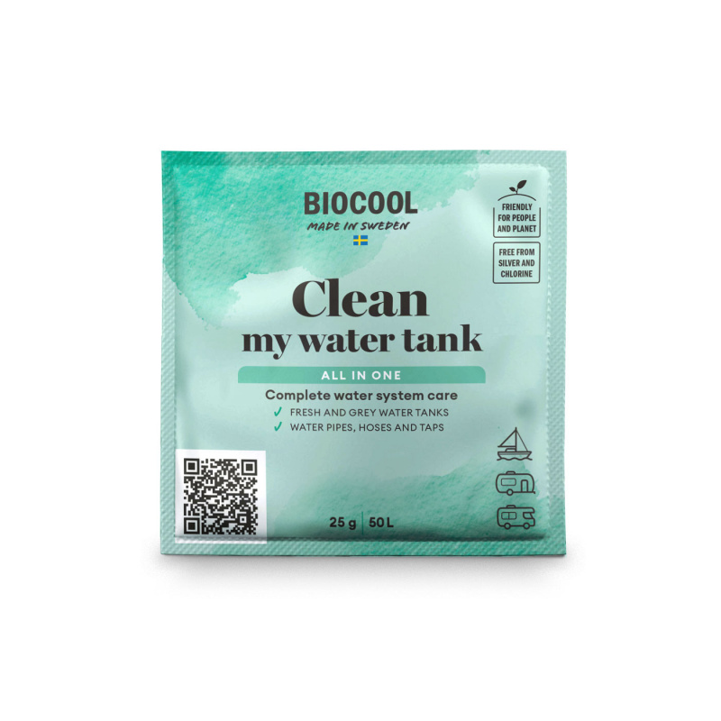 Biocool Clean My Water Tank Annospussi 50L ryhmässä Vesi & Sanitaatio / Kemikaalit / WC/Säiliön Puhdistus & Varusteet @ Campmarket (80682)