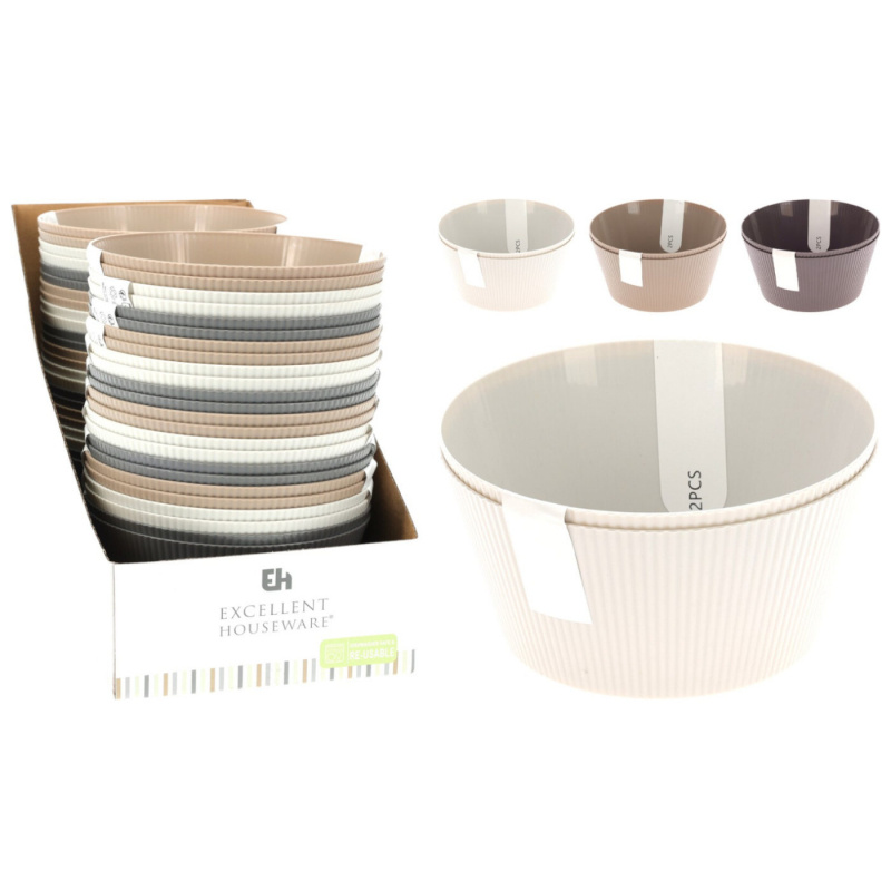 Kulho Stripe 15cm Muovia 2-kpl ryhmässä Uutuudet @ Campmarket (80954)