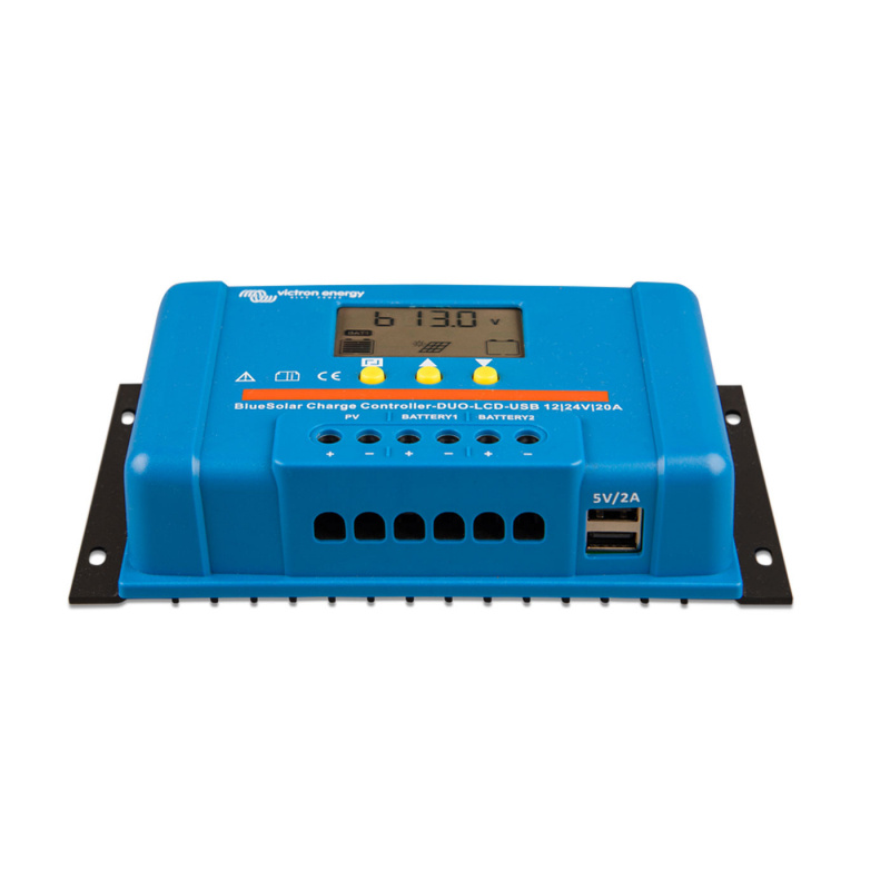 Victron Aurinkosäätimet BlueSolar PWM-LCD&USB 12/24V-30A ryhmässä Matkailuvaunu & Matkailuauto / Elektroniikka / Aurinkopaneelit / Aurinkopaneelisäätimet / PWM @ Campmarket (81223)