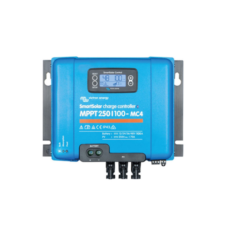 Victron Aurinkosäätimet SmartSolar MPPT 250/100-MC4 VE.Can ryhmässä Matkailuvaunu & Matkailuauto / Elektroniikka / Aurinkopaneelit / Aurinkopaneelisäätimet / MPPT @ Campmarket (81241)
