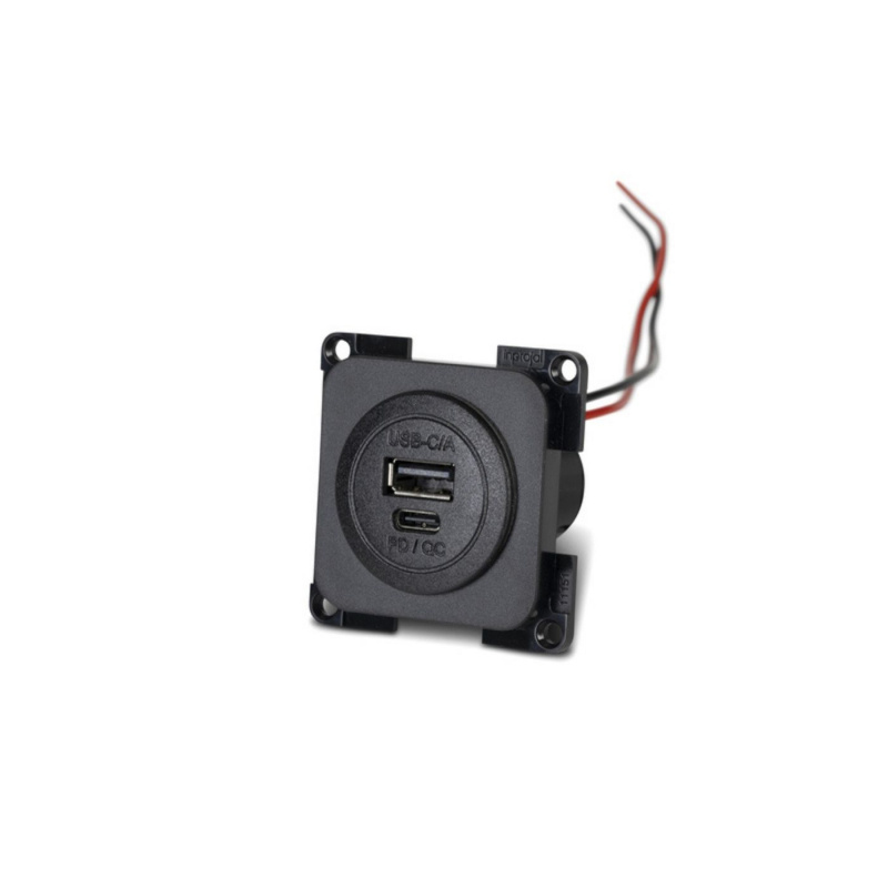 Inprojal Pistorasia USB-C/A Musta ryhmässä Matkailuvaunu & Matkailuauto / Elektroniikka / Pistorasiat/Katkaisijat & Lisävarusteet / USB-liitäntä @ Campmarket (82631)