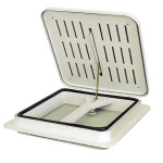 Veivattava Kattoluukku 40*40cm Hyttysverkolla Vaaleanharmaa