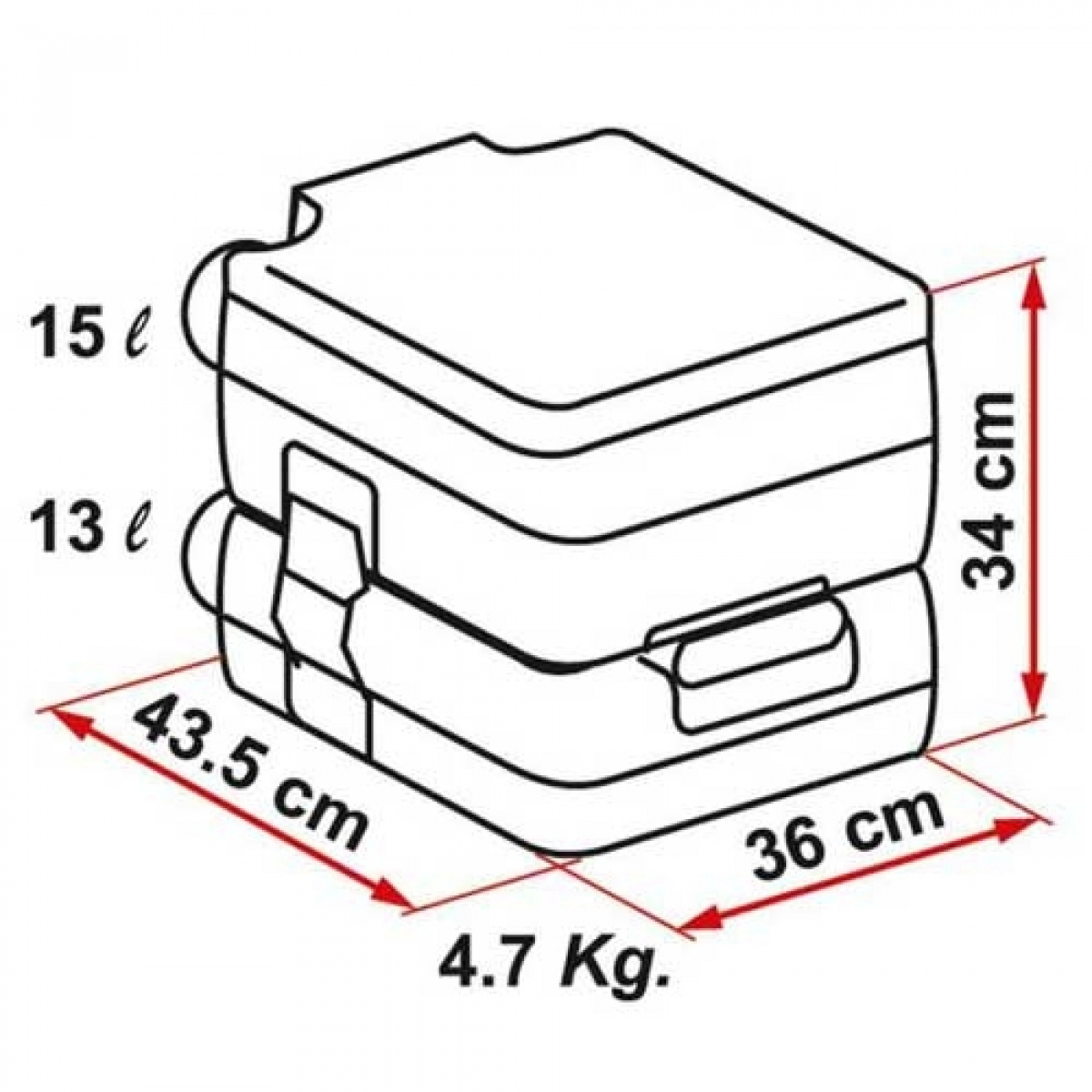 Bi pot 34 ryhmässä Vesi & Sanitaatio / WC-istuimet / Retkeily WC / Kannettavat WC @ Campmarket (64293)