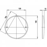 Pyöreä Heijastin Jokon Kolmiolla Matkailuvaunuun Punainen Ø155mm