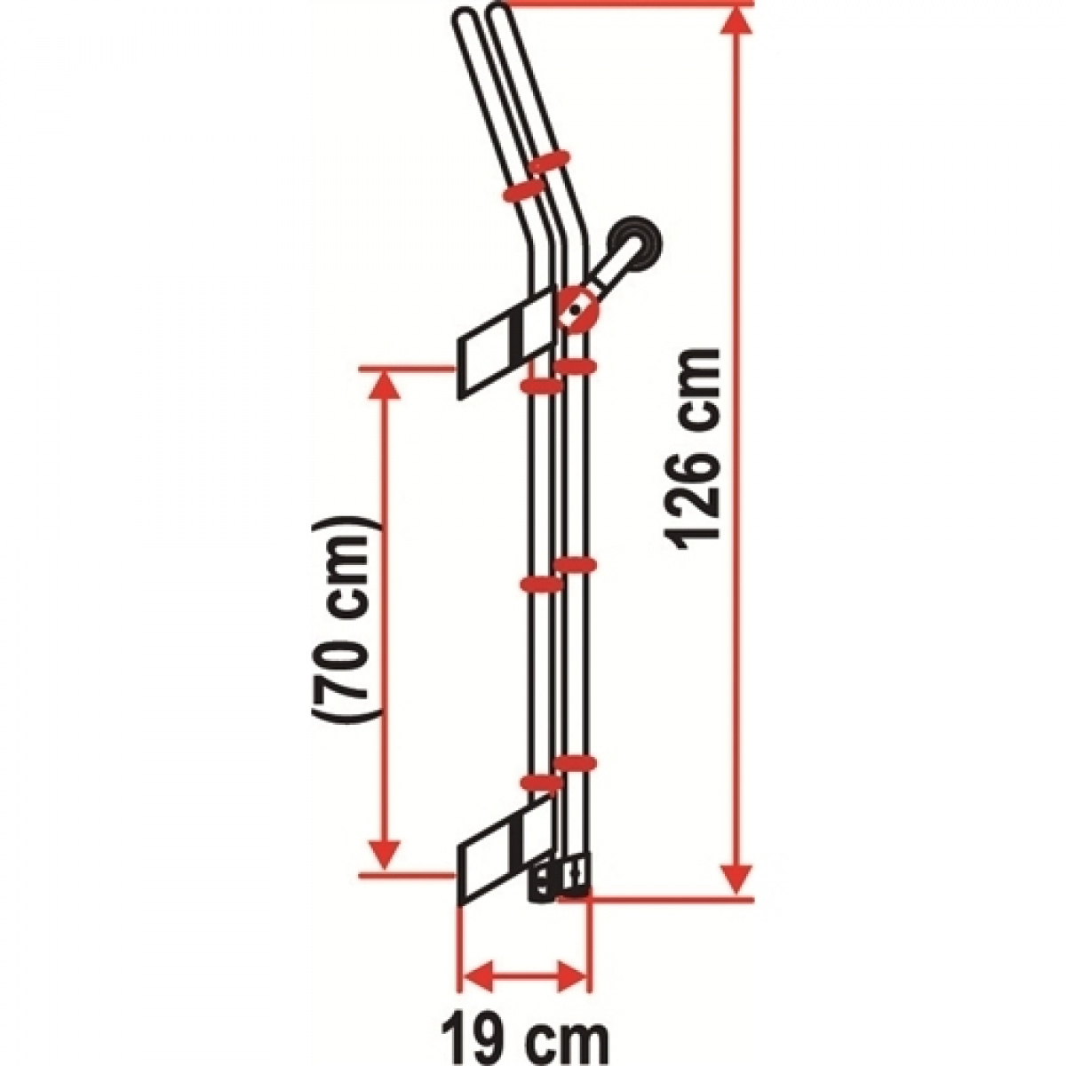 Fiamma Tikkaat Deluxe 8 - 8 Askelmaa Alumiinia ryhmässä Matkailuvaunu & Matkailuauto / Koriosat / Tikkaat @ Campmarket (64863)