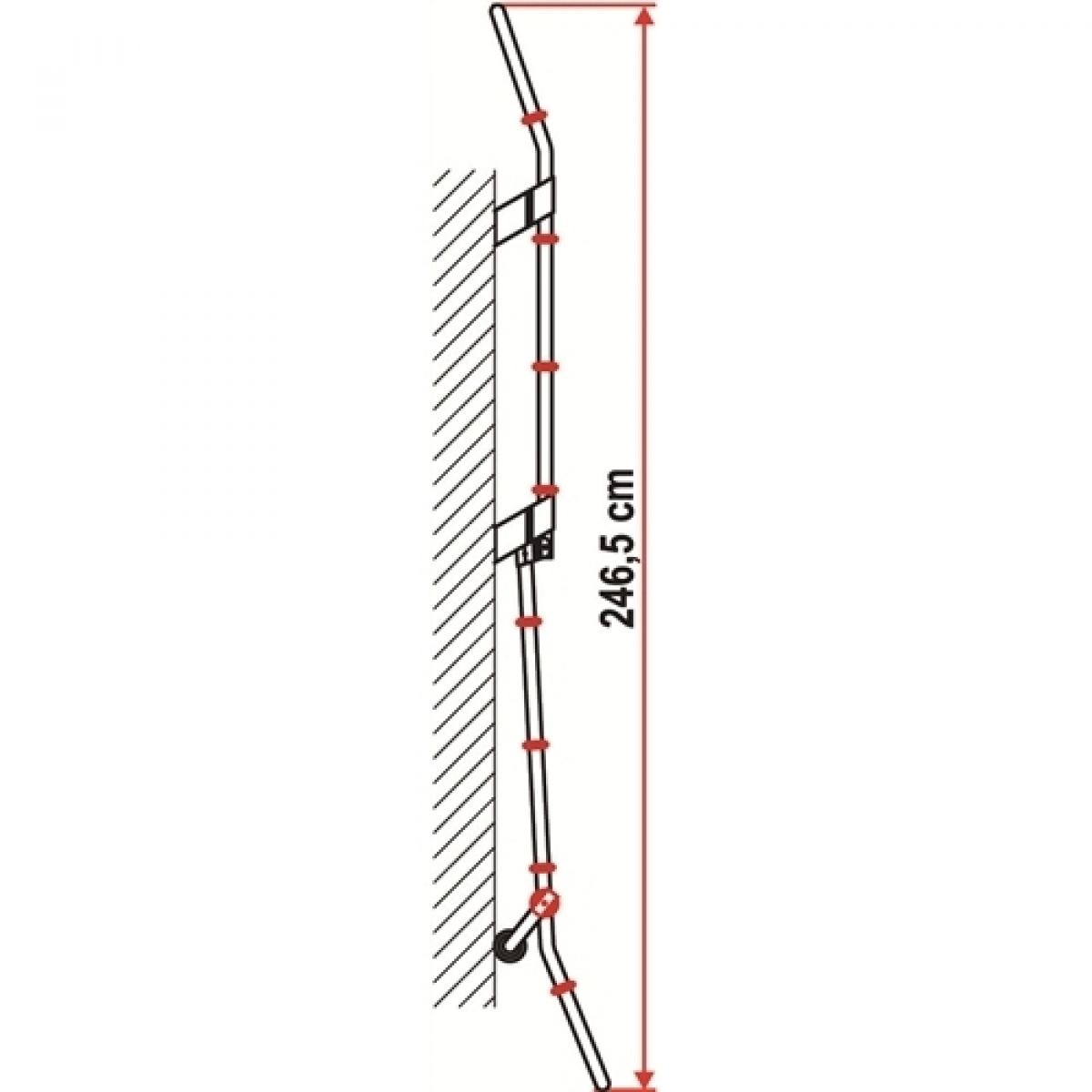 Fiamma Tikkaat Deluxe 8 - 8 Askelmaa Alumiinia ryhmässä Matkailuvaunu & Matkailuauto / Koriosat / Tikkaat @ Campmarket (64863)