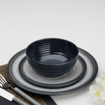 Flamefield Melamiiniastiasto Graniitti Harmaa 12 Osainen