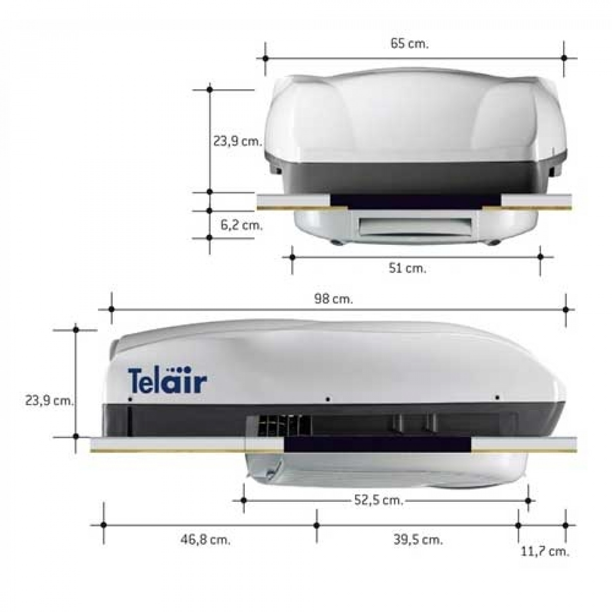 Telair AC Silent 8400H ryhmässä Matkailuvaunu & Matkailuauto / Lämmitys & Ilmastointi / Ilmastointi / Kattoon Asennettavat @ Campmarket (65486)