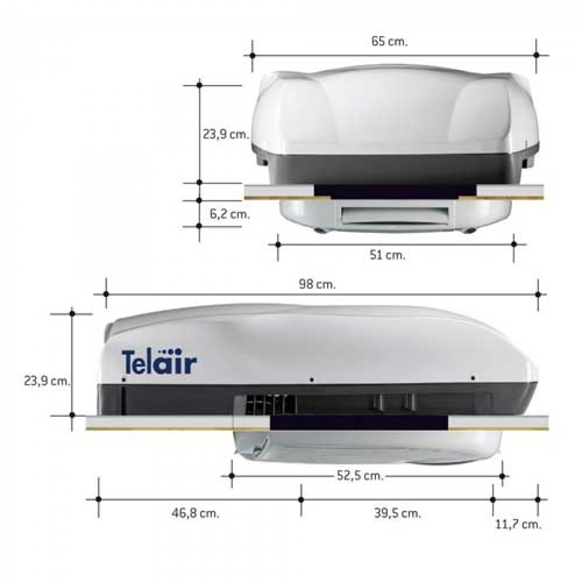 Telair AC Silent 8400H ryhmässä Matkailuvaunu & Matkailuauto / Lämmitys & Ilmastointi / Ilmastointi / Kattoon Asennettavat @ Campmarket (65486)
