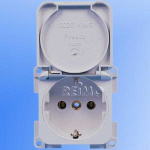 Berker Integro 230 V Pistorasia Harmaa Kannella