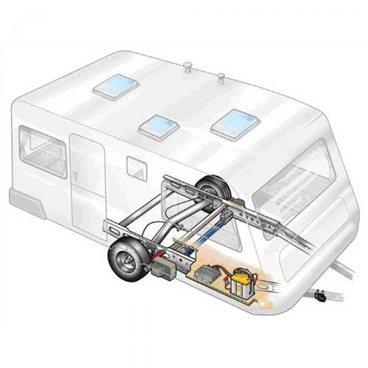 Truma Mover XT 1-akseliseen Vaunuun ryhmässä Matkailuvaunu & Matkailuauto / Koriosat / Mover/Kytkentäapu / Siirtojärjestelmät @ Campmarket (65889)