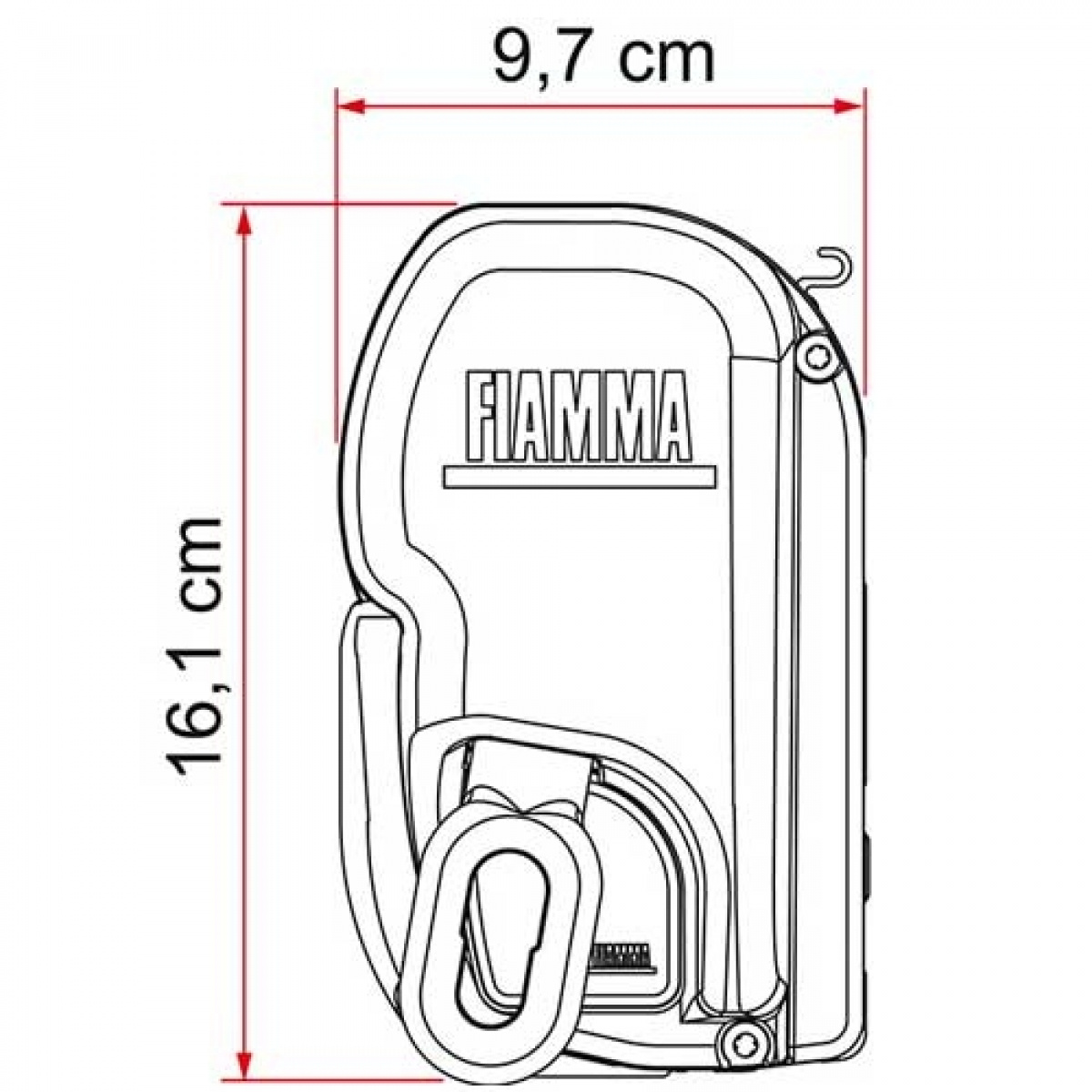 Fiamma F45L Valkoinen Laatikko ryhmässä Etuteltat & Markiisit / Markiisit / Matkailuauto Markiisit / Fiamma / Seinään Asennettavat @ Campmarket (65919)